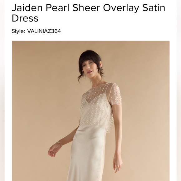 jaiden pearl sheer overlay satin dress Francesca's Collections | Dresses | Francescas Collections Pearl Sheer  Satin Dress